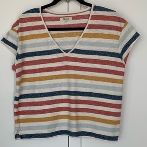 Madewell Linen Striped Tee